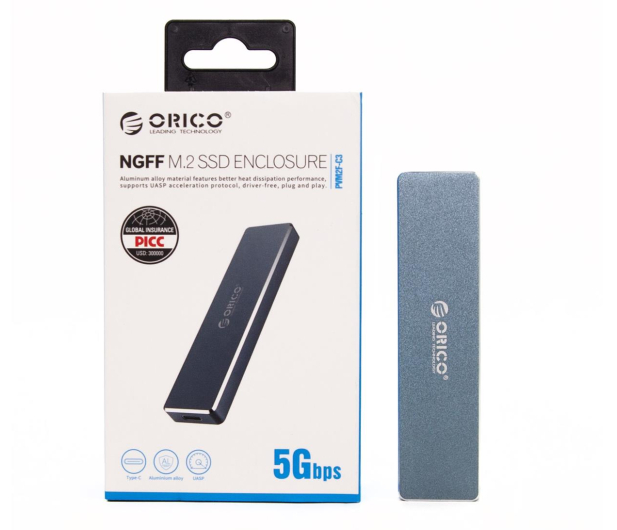 Orico USB-C - M.2 SATA 5Gbps PVM2F-C3-GY-BP - 1232398 - zdjęcie 3